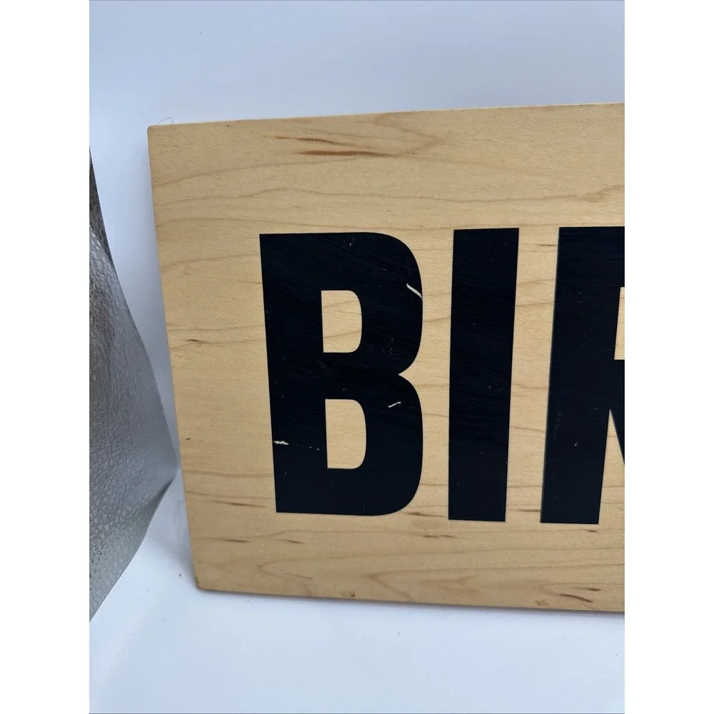 Birkenstock Display Shoes Wooden Name Brand Sign Shoe Store Advertising 29.5